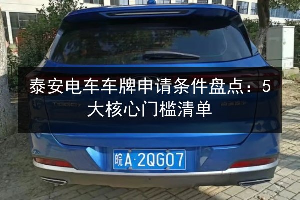 泰安电车车牌申请条件盘点：5大核心门槛清单 第2张