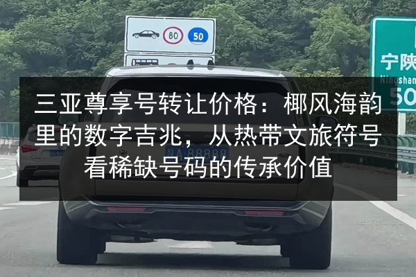 三亚尊享号转让价格:椰风海韵里的数字吉兆,从热带文旅符号看稀缺号码的传承价值 第3张 三亚尊享号转让价格:椰风海韵里的数字吉兆,从热带文旅符号看稀缺号码的传承价值 第3张