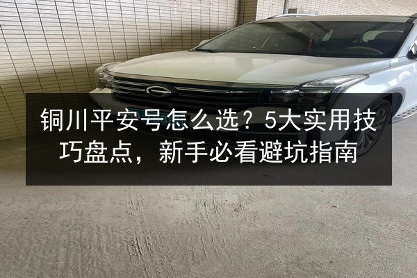 铜川平安号怎么选?5大实用技巧盘点,新手必看避坑指南 第2张 铜川平安号怎么选?5大实用技巧盘点,新手必看避坑指南 第2张