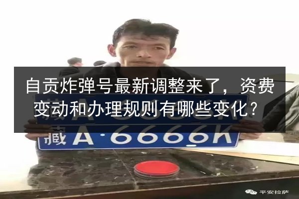 自贡炸弹号最新调整来了，资费变动和办理规则有哪些变化？