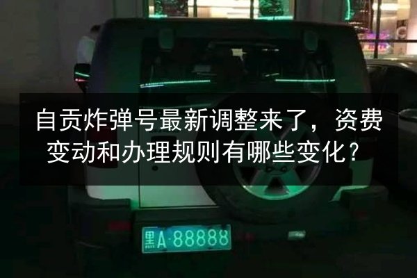 自贡炸弹号最新调整来了，资费变动和办理规则有哪些变化？ 第2张