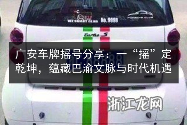 广安车牌摇号分享:一“摇”定乾坤,蕴藏巴渝文脉与时代机遇 第3张 广安车牌摇号分享:一“摇”定乾坤,蕴藏巴渝文脉与时代机遇 第3张