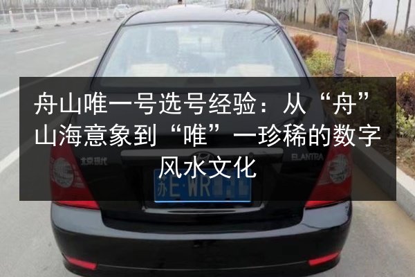舟山唯一号选号经验:从“舟”山海意象到“唯”一珍稀的数字风水文化 第3张 舟山唯一号选号经验:从“舟”山海意象到“唯”一珍稀的数字风水文化 第3张