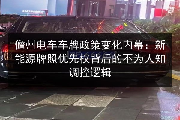 儋州电车车牌政策变化内幕:新能源牌照优先权背后的不为人知调控逻辑 第3张 儋州电车车牌政策变化内幕:新能源牌照优先权背后的不为人知调控逻辑 第3张