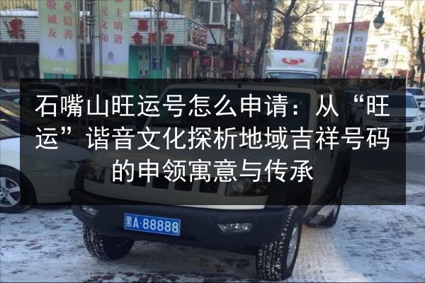 石嘴山旺运号怎么申请：从“旺运”谐音文化探析地域吉祥号码的申领寓意与传承 第2张