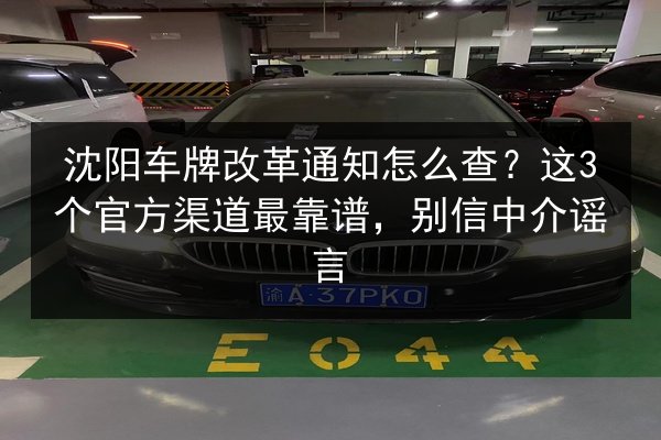 沈阳车牌改革通知怎么查？这3个官方渠道最靠谱，别信中介谣言