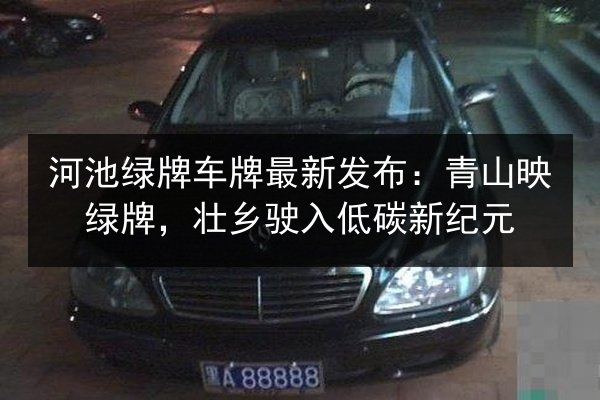 河池绿牌车牌最新发布:青山映绿牌,壮乡驶入低碳新纪元 第2张 河池绿牌车牌最新发布:青山映绿牌,壮乡驶入低碳新纪元 第2张