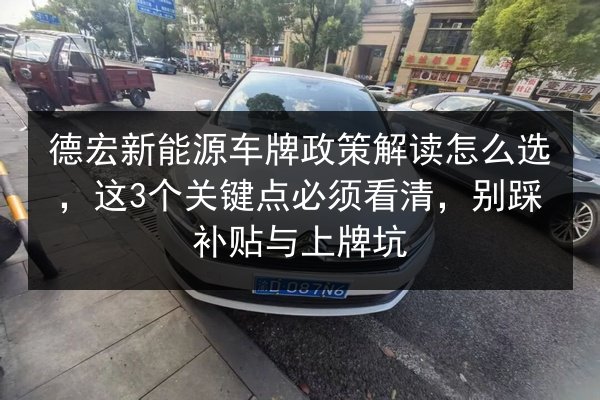 德宏新能源车牌政策解读怎么选,这3个关键点必须看清,别踩补贴与上牌坑 第2张 德宏新能源车牌政策解读怎么选,这3个关键点必须看清,别踩补贴与上牌坑 第2张