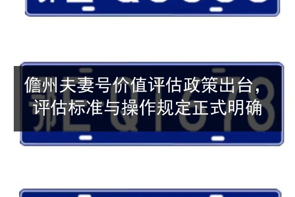 儋州夫妻号价值评估政策出台，评估标准与操作规定正式明确 第2张