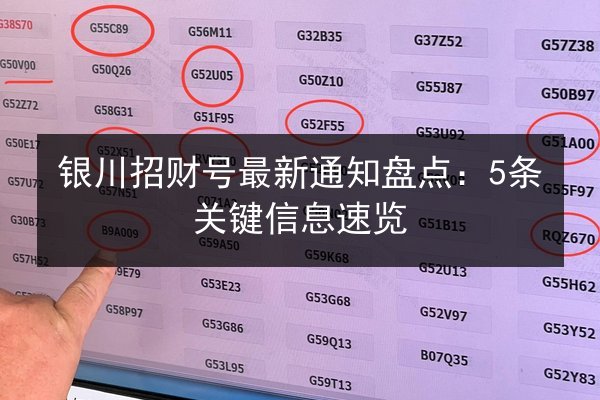 银川招财号最新通知盘点：5条关键信息速览