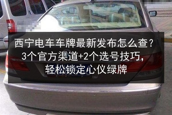 西宁电车车牌最新发布怎么查?3个官方渠道+2个选号技巧,轻松锁定心仪绿牌 第2张 西宁电车车牌最新发布怎么查?3个官方渠道+2个选号技巧,轻松锁定心仪绿牌 第2张