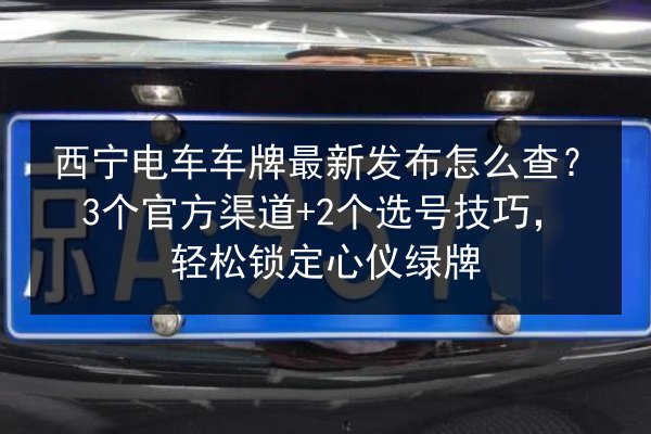 西宁电车车牌最新发布怎么查?3个官方渠道+2个选号技巧,轻松锁定心仪绿牌 第3张 西宁电车车牌最新发布怎么查?3个官方渠道+2个选号技巧,轻松锁定心仪绿牌 第3张