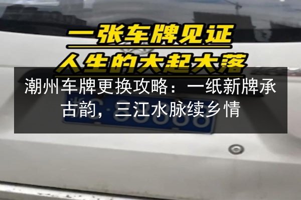 潮州车牌更换攻略：一纸新牌承古韵，三江水脉续乡情 第2张