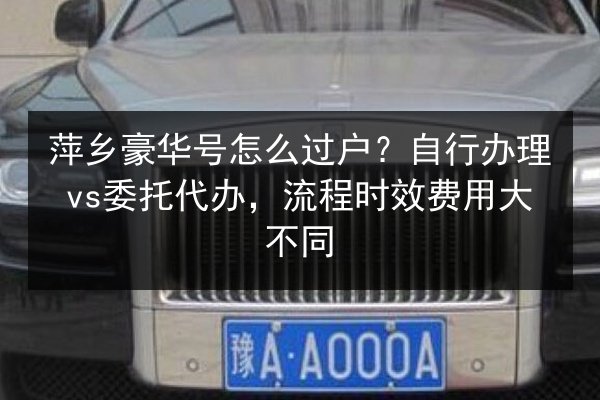 萍乡豪华号怎么过户？自行办理vs委托代办，流程时效费用大不同 第2张