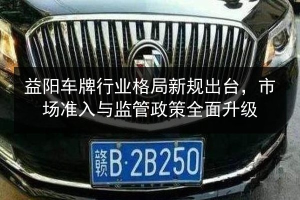 益阳车牌行业格局新规出台，市场准入与监管政策全面升级 第3张
