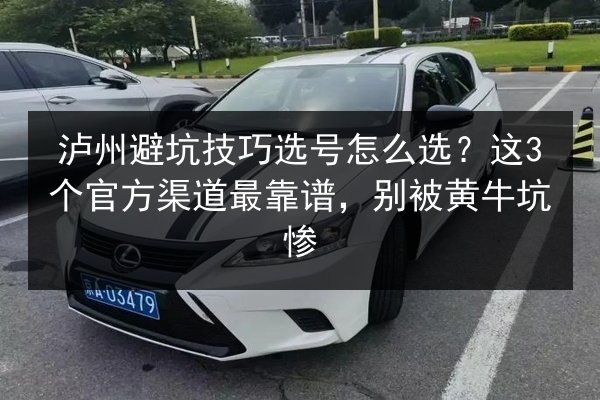 泸州避坑技巧选号怎么选？这3个官方渠道最靠谱，别被黄牛坑惨 第2张