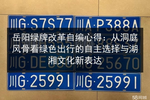 岳阳绿牌改革自编心得:从洞庭风骨看绿色出行的自主选择与湖湘文化新表达 第3张 岳阳绿牌改革自编心得:从洞庭风骨看绿色出行的自主选择与湖湘文化新表达 第3张