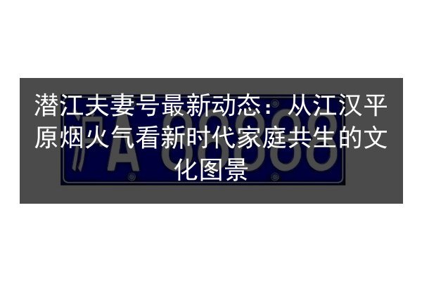 潜江夫妻号最新动态:从江汉平原烟火气看新时代家庭共生的文化图景 第3张 潜江夫妻号最新动态:从江汉平原烟火气看新时代家庭共生的文化图景 第3张