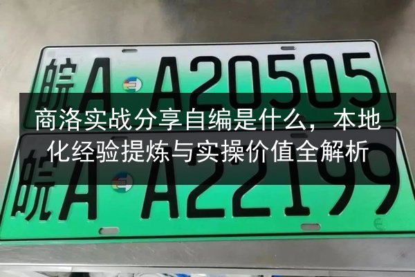 商洛实战分享自编是什么，本地化经验提炼与实操价值全解析