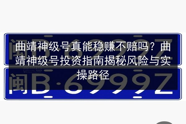 曲靖神级号真能稳赚不赔吗?曲靖神级号投资指南揭秘风险与实操路径 第3张 曲靖神级号真能稳赚不赔吗?曲靖神级号投资指南揭秘风险与实操路径 第3张