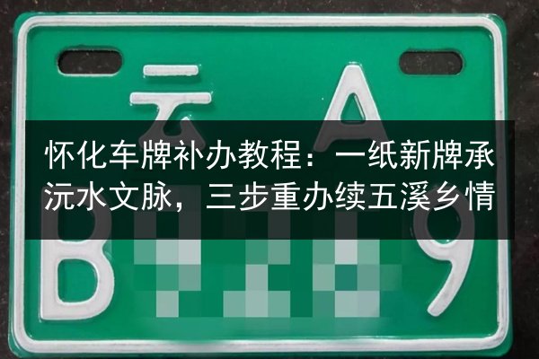 怀化车牌补办教程:一纸新牌承沅水文脉,三步重办续五溪乡情 第2张 怀化车牌补办教程:一纸新牌承沅水文脉,三步重办续五溪乡情 第2张