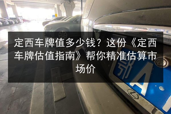 定西车牌值多少钱?这份《定西车牌估值指南》帮你精准估算市场价 第3张 定西车牌值多少钱?这份《定西车牌估值指南》帮你精准估算市场价 第3张