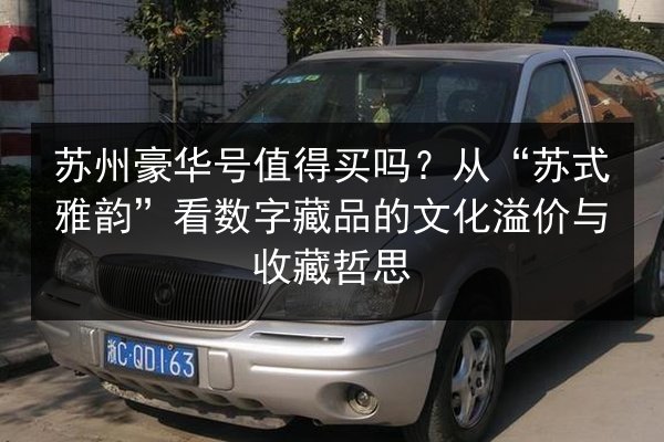 苏州豪华号值得买吗？从“苏式雅韵”看数字藏品的文化溢价与收藏哲思