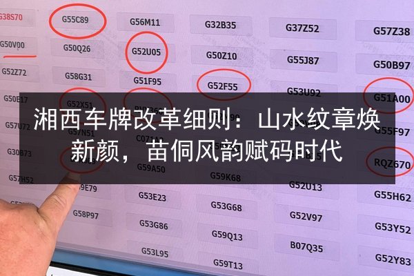 湘西车牌改革细则:山水纹章焕新颜,苗侗风韵赋码时代 第2张 湘西车牌改革细则:山水纹章焕新颜,苗侗风韵赋码时代 第2张