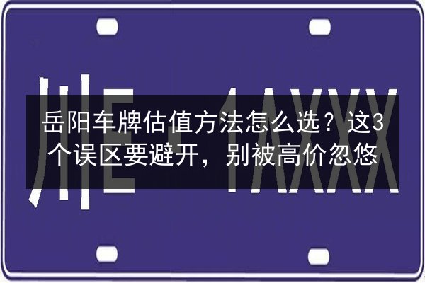 岳阳车牌估值方法怎么选？这3个误区要避开，别被高价忽悠 第2张