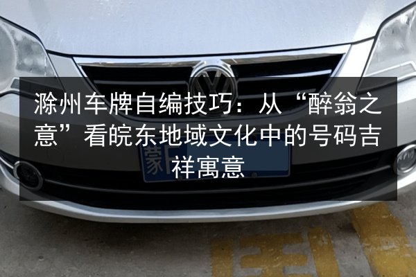 滁州车牌自编技巧：从“醉翁之意”看皖东地域文化中的号码吉祥寓意 第3张