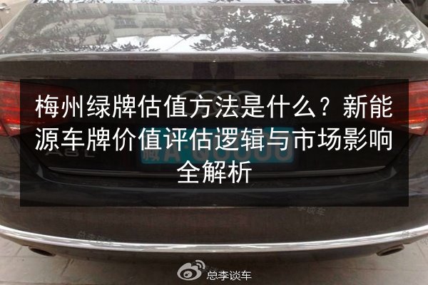 梅州绿牌估值方法是什么？新能源车牌价值评估逻辑与市场影响全解析 第2张