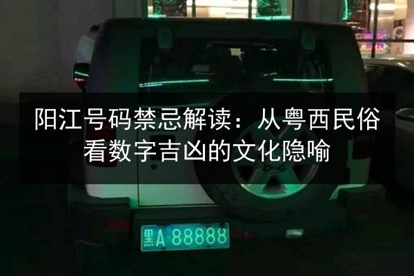 阳江号码禁忌解读:从粤西民俗看数字吉凶的文化隐喻 第3张 阳江号码禁忌解读:从粤西民俗看数字吉凶的文化隐喻 第3张