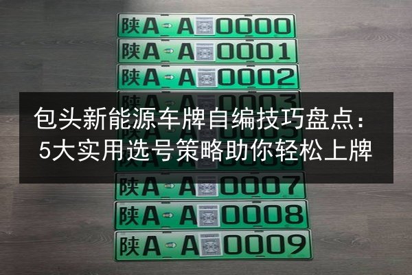 包头新能源车牌自编技巧盘点：5大实用选号策略助你轻松上牌 第3张