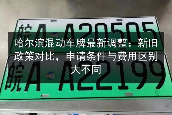 哈尔滨混动车牌最新调整：新旧政策对比，申请条件与费用区别大不同 第3张
