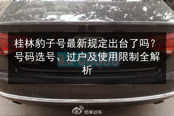 桂林豹子号最新规定出台了吗?号码选号、过户及使用限制全解析 第2张 桂林豹子号最新规定出台了吗?号码选号、过户及使用限制全解析 第2张
