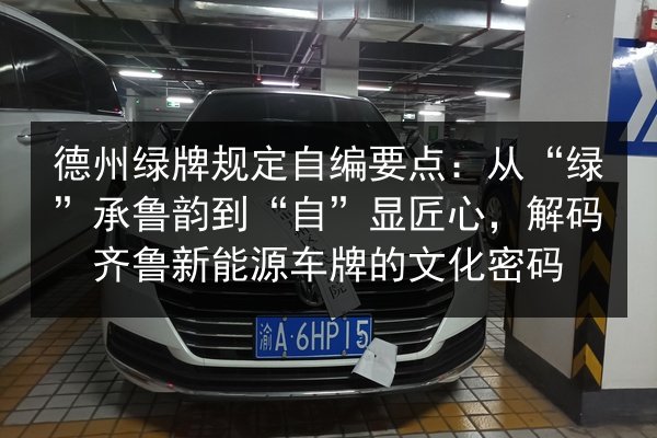 德州绿牌规定自编要点:从“绿”承鲁韵到“自”显匠心,解码齐鲁新能源车牌的文化密码 第2张 德州绿牌规定自编要点:从“绿”承鲁韵到“自”显匠心,解码齐鲁新能源车牌的文化密码 第2张