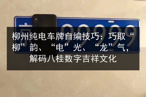 柳州纯电车牌自编技巧：巧取“柳”韵、“电”光、“龙”气，解码八桂数字吉祥文化