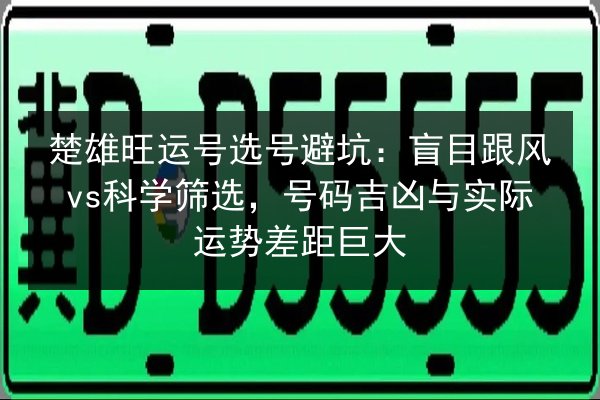 楚雄旺运号选号避坑：盲目跟风vs科学筛选，号码吉凶与实际运势差距巨大 第1张