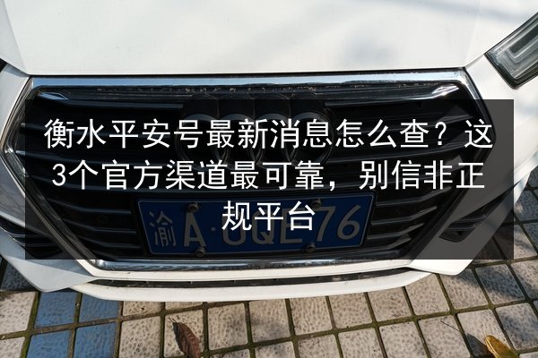 衡水平安号最新消息怎么查？这3个官方渠道最可靠，别信非正规平台 第1张