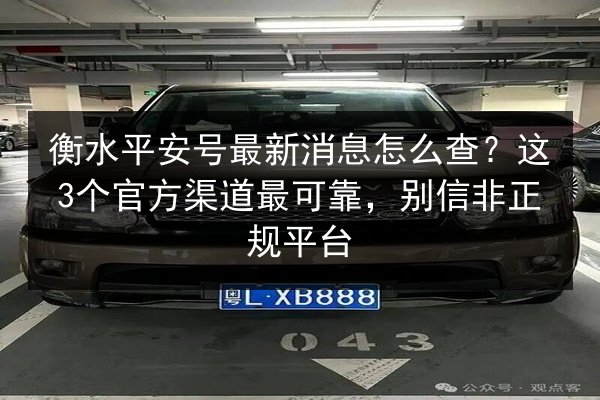 衡水平安号最新消息怎么查？这3个官方渠道最可靠，别信非正规平台 第2张
