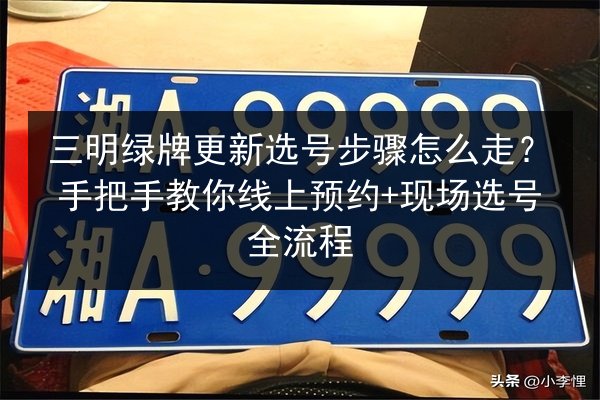 三明绿牌更新选号步骤怎么走？手把手教你线上预约+现场选号全流程