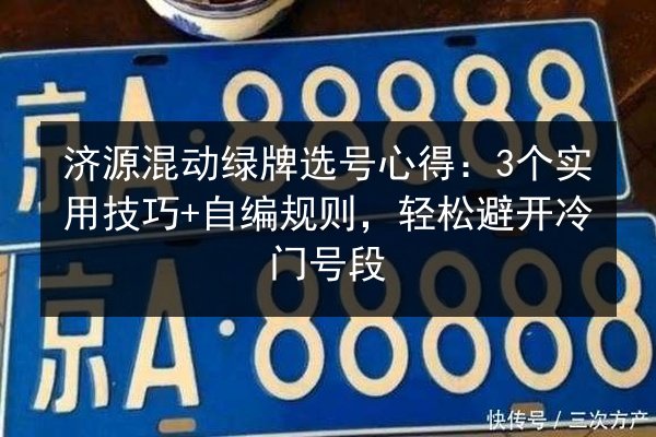 济源混动绿牌选号心得：3个实用技巧+自编规则，轻松避开冷门号段 第2张