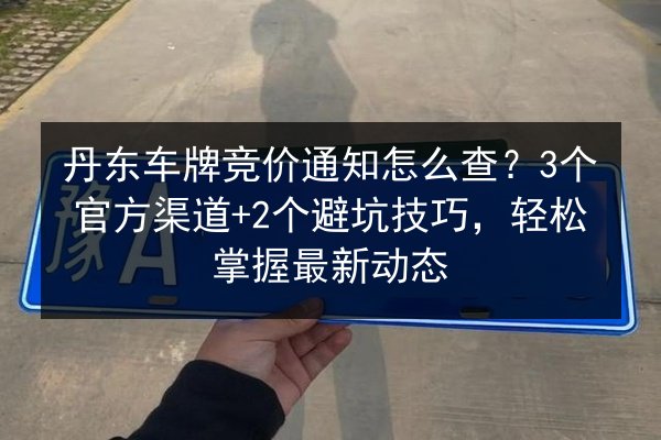 丹东车牌竞价通知怎么查？3个官方渠道+2个避坑技巧，轻松掌握最新动态