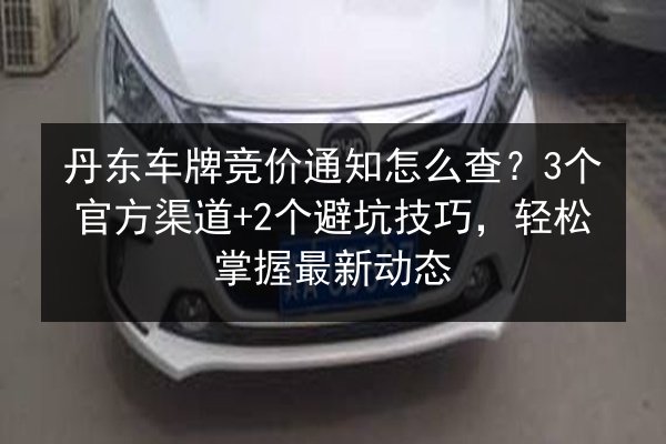 丹东车牌竞价通知怎么查?3个官方渠道+2个避坑技巧,轻松掌握最新动态 第3张 丹东车牌竞价通知怎么查?3个官方渠道+2个避坑技巧,轻松掌握最新动态 第3张