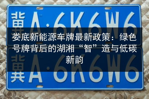 娄底新能源车牌最新政策:绿色号牌背后的湖湘“智”造与低碳新韵 第3张 娄底新能源车牌最新政策:绿色号牌背后的湖湘“智”造与低碳新韵 第3张