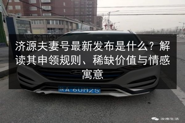 济源夫妻号最新发布是什么？解读其申领规则、稀缺价值与情感寓意 第2张