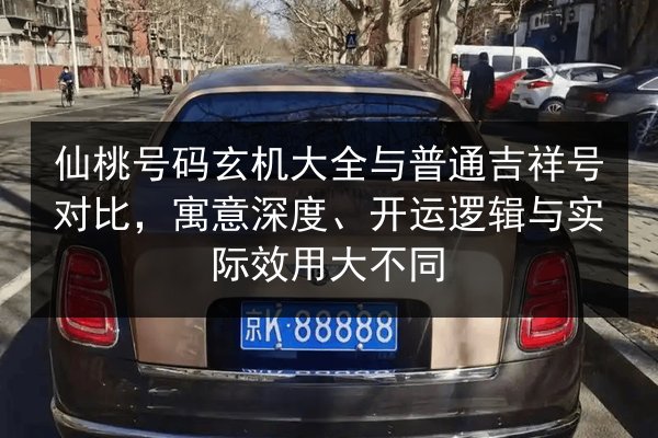 仙桃号码玄机大全与普通吉祥号对比,寓意深度、开运逻辑与实际效用大不同 第2张 仙桃号码玄机大全与普通吉祥号对比,寓意深度、开运逻辑与实际效用大不同 第2张