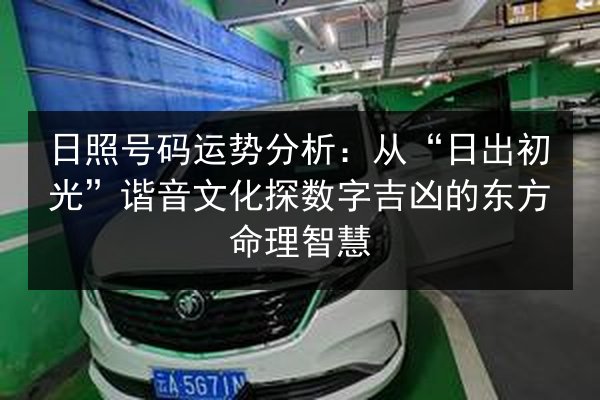 日照号码运势分析：从“日出初光”谐音文化探数字吉凶的东方命理智慧 第3张