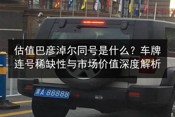 估值巴彦淖尔同号是什么?车牌连号稀缺性与市场价值深度解析 第2张 估值巴彦淖尔同号是什么?车牌连号稀缺性与市场价值深度解析 第2张