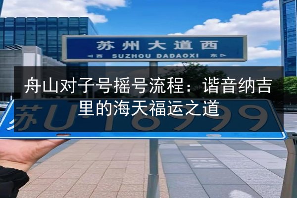 舟山对子号摇号流程：谐音纳吉里的海天福运之道 第2张